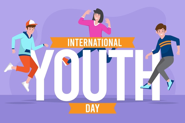 Free vector international youth day illustration