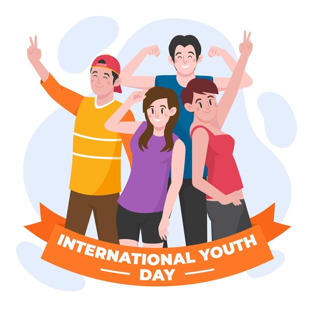 International youth day illustration