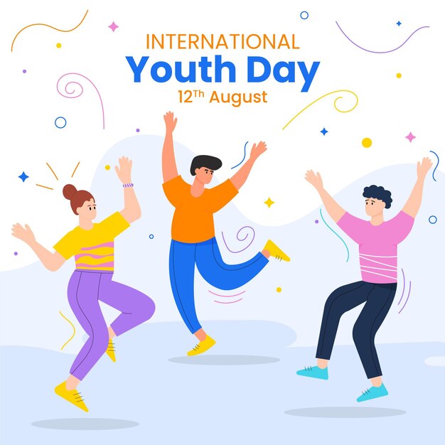 International youth day illustration