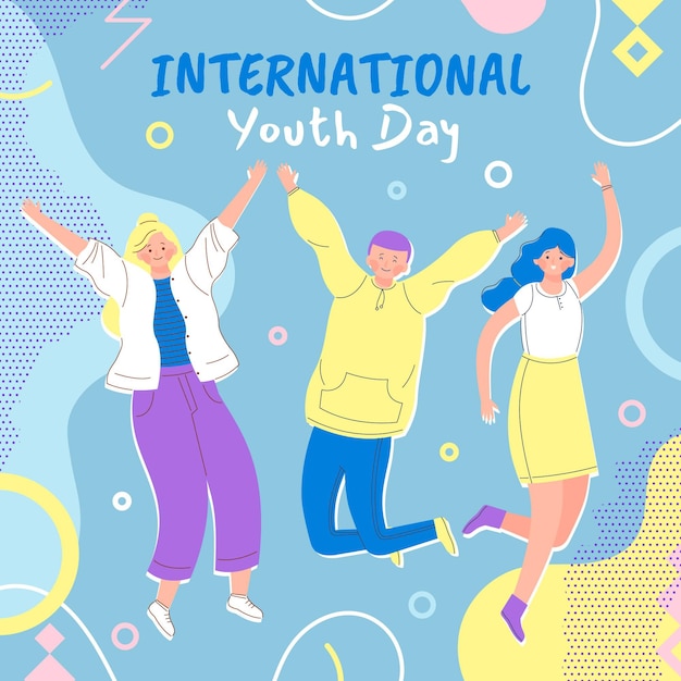 International youth day illustration