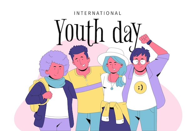 International youth day illustration