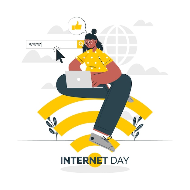 Internet day concept illustration