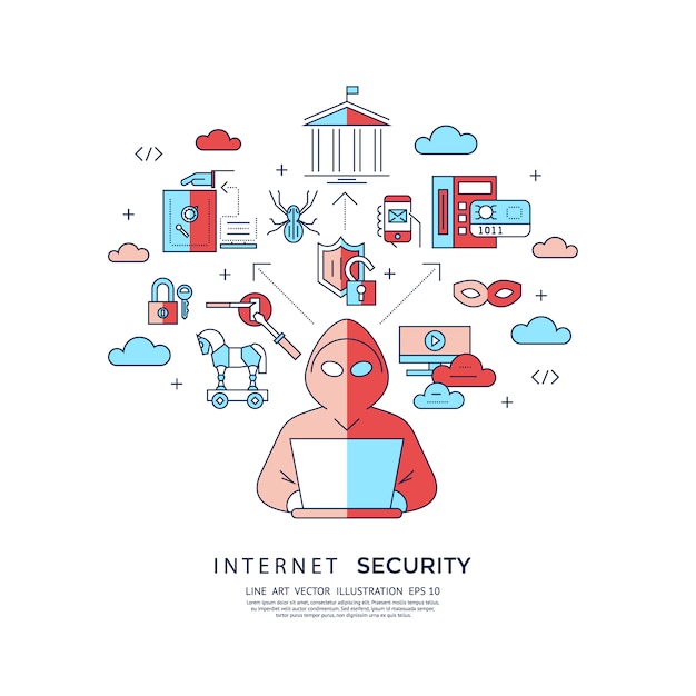 Internet security background