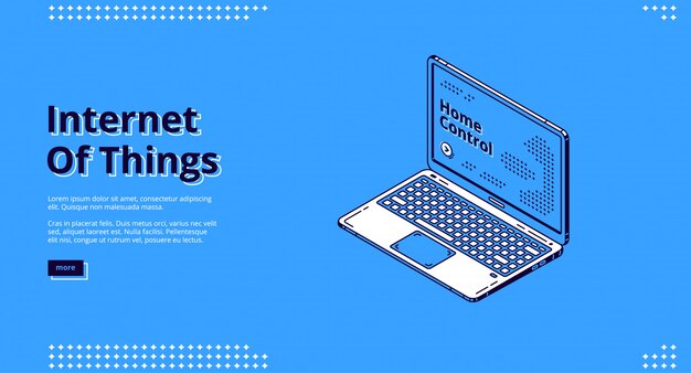 Internet of things isometric web banner