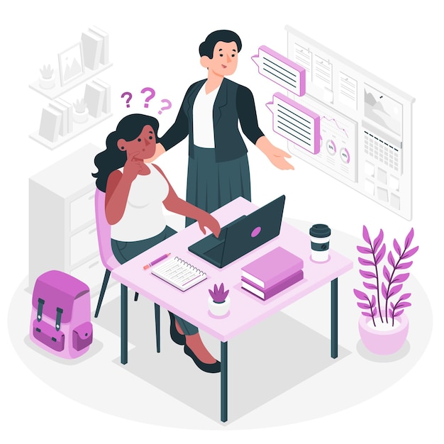 Free vector internship concept illustration