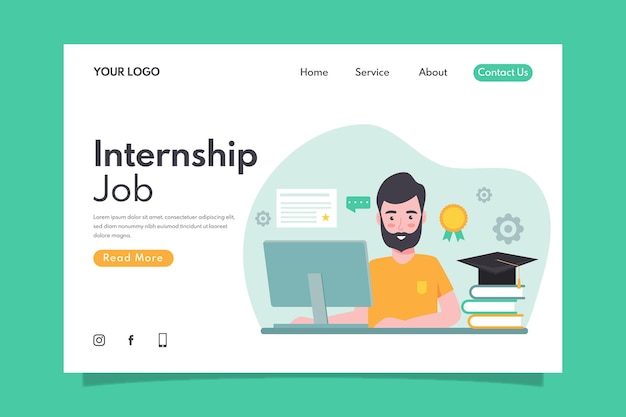 Internship job landing page