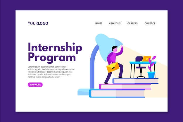 Internship job landing page