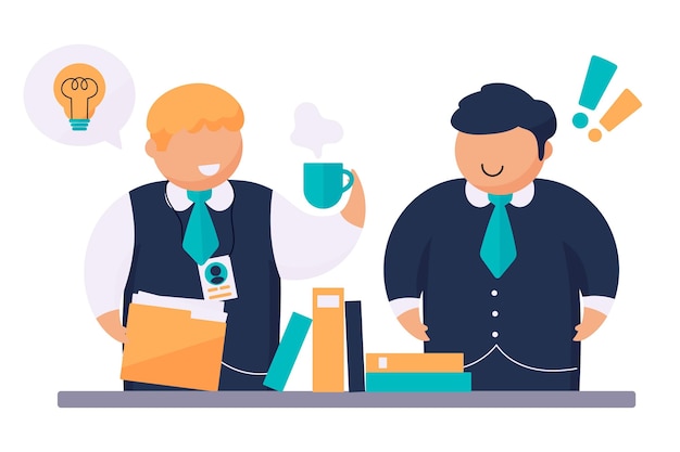 Free Vector internship job training illustration