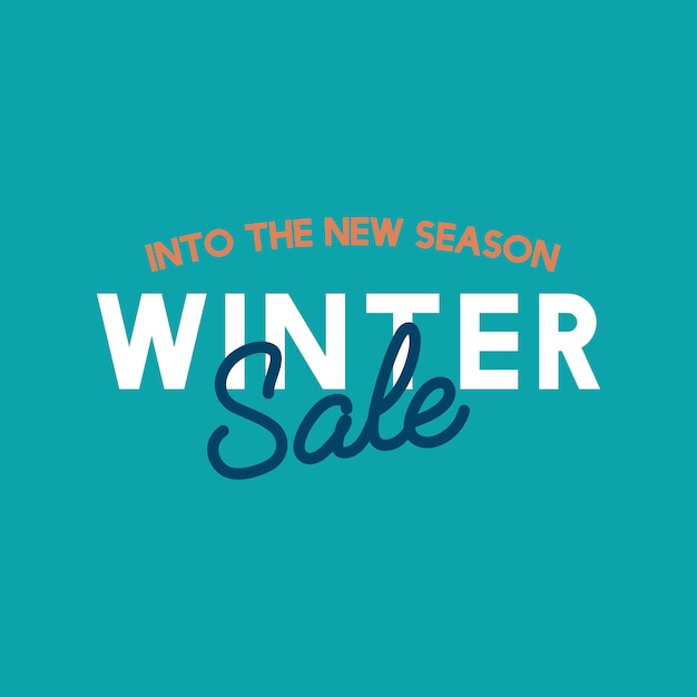 Into the new season winter sale vector