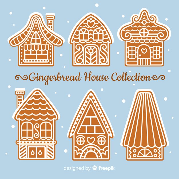 Intrincate decoration gingerbread house collection