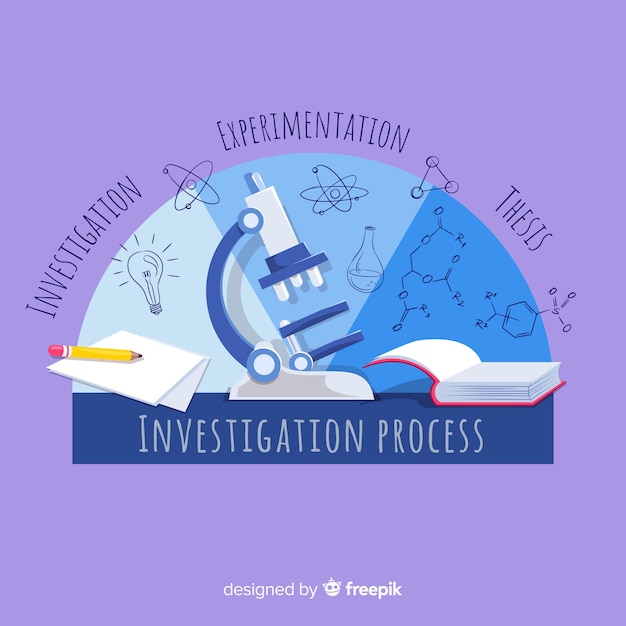 Free Vector investigation process