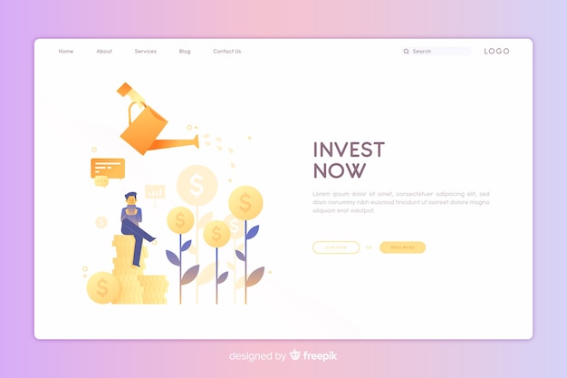 Investment landing page