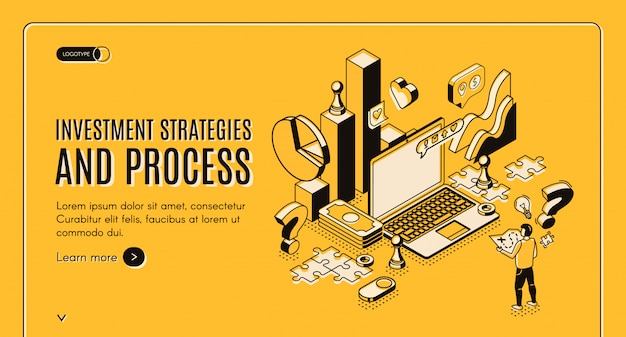 Investment strategies and process isometric banner