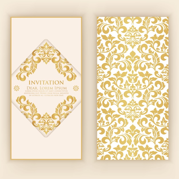 invitation template with abstract ornaments