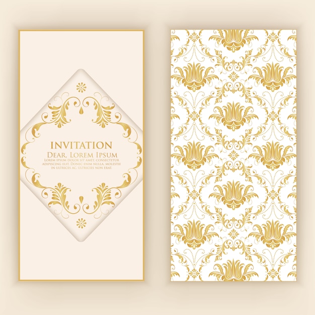 invitation template with abstract ornaments