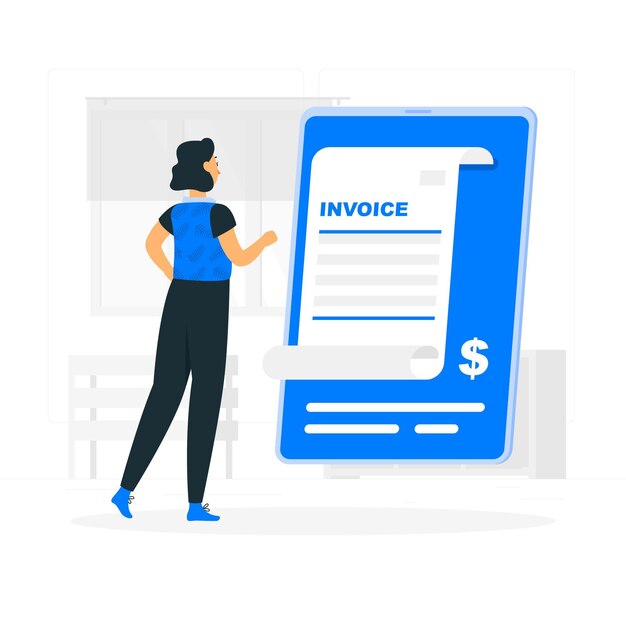 Invoice concept illustration