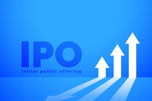 Free Vector ipo initial public offering concept background design