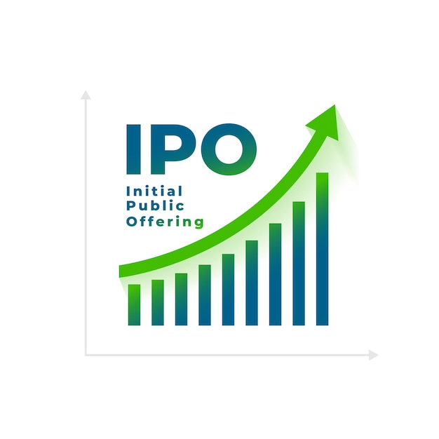 Free Vector ipo initial public offering stock market background design