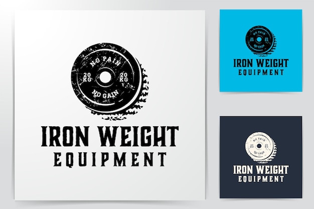 Free Vector iron weight, barbel, gym fitness logo ideas. inspiration logo design. template vector illustration. isolated on white background