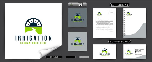 Irrigation water canal bridge logo Ideas Inspiration logo design