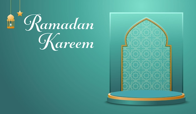 Free Vector islamic 3d ramadan sales podium