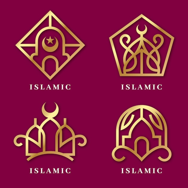 Free Vector islamic logo template set