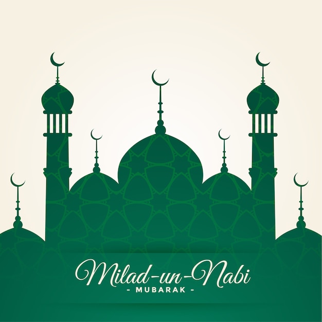 Free vector islamic milad un nabi festival card design