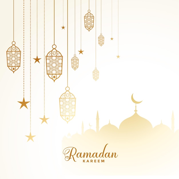 Islamic ramadan kareem eid festival card design