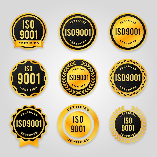 Iso certification badge collection