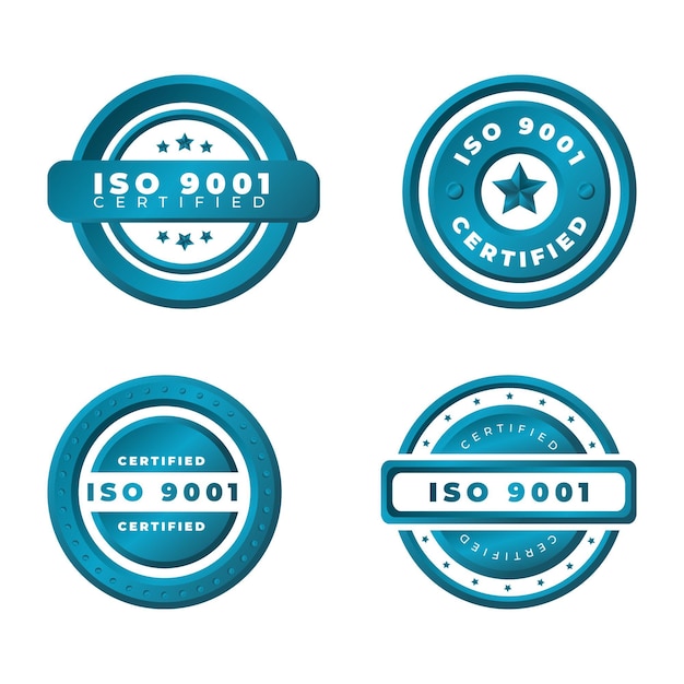 Free vector iso certification stamp collection