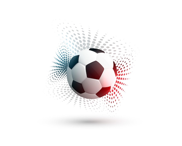 Free Vector isolated 3d soccer or football on white background design