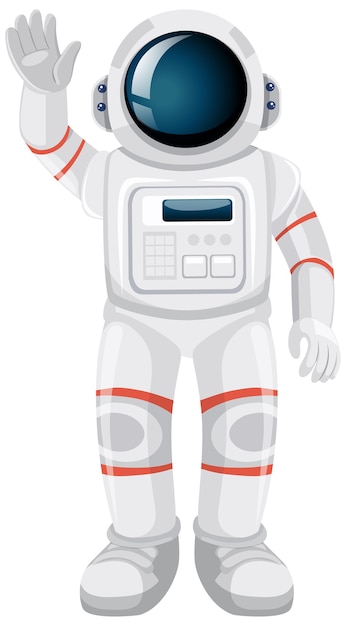 Free Vector isolated astronaut cartoon on white background