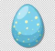 Free vector isolated blue dinosaur egg