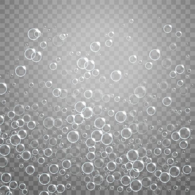 Free vector isolated bubbles floating background