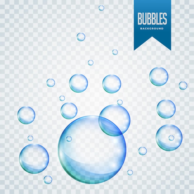 Isolated bubbles floating background