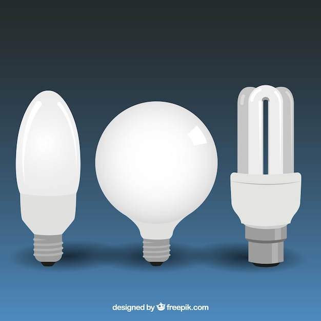 Free Vector isolated bulbs set