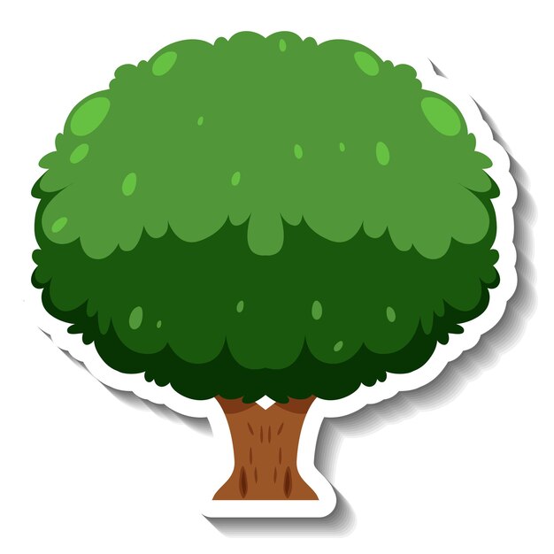 Isolated cartoon tree sticker