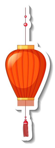 Isolated Chinese red paper lantern