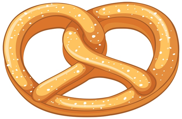 Free vector an isolated delicious pretzel cartoon