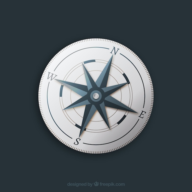 Free Vector isolated flat compass