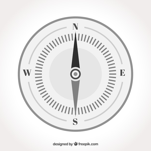 Isolated flat compass