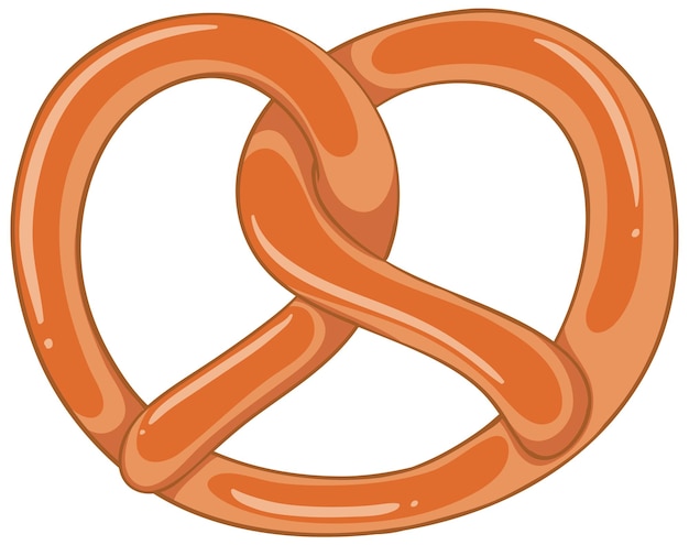 Free vector an isolated plain pretzel cartoon