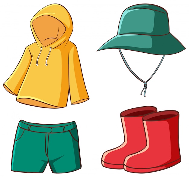 Isolated set of clothes