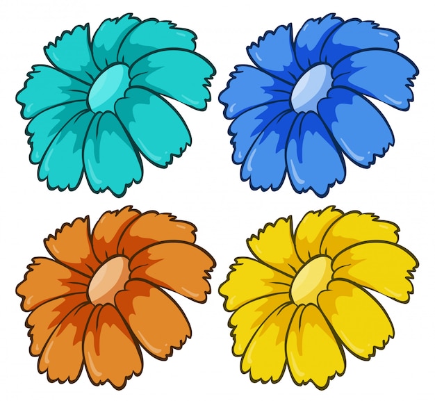 Free Vector isolated set of flowers