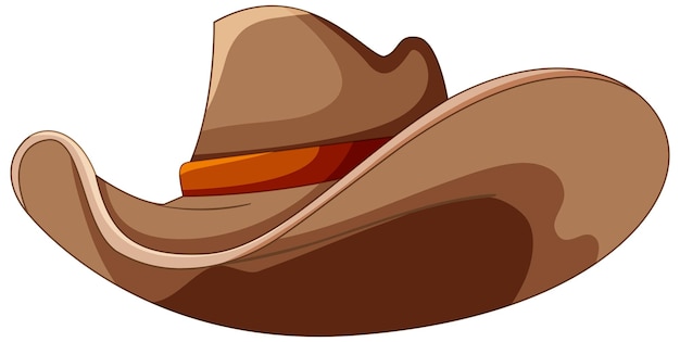 Isolated Simple Cowboy Hat Cartoon Illustration