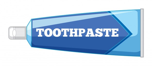 Isolated toothpaste on white background