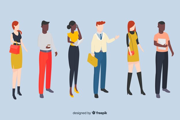 Isometric business people illustrations