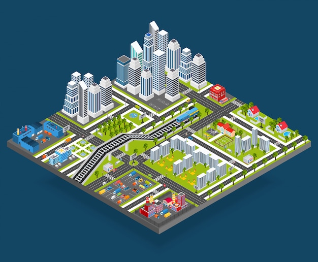 Isometric City Illustration