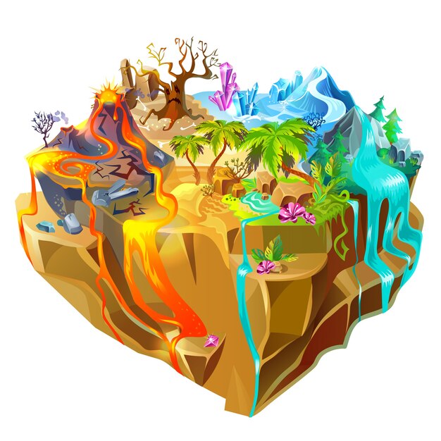 Isometric Colorful Game Island