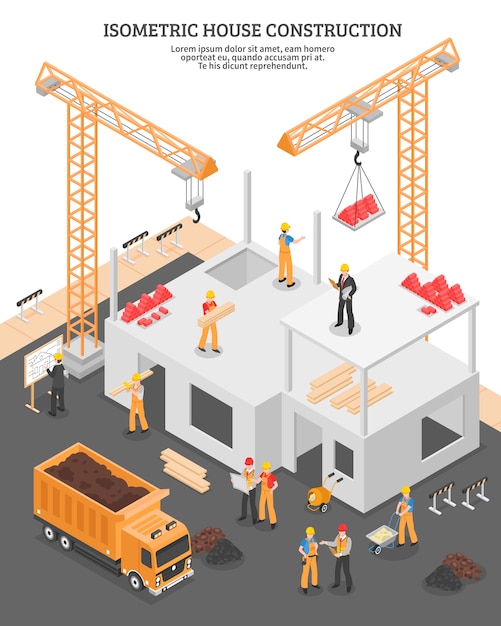 Isometric Construction Vertical Composition